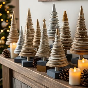 Book Page Christmas Trees