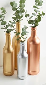 Painted Glass Bottle Vases