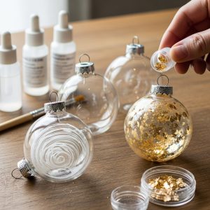 DIY Gold Leaf Glass Ornaments: Elegant Holiday Decor on a Budget